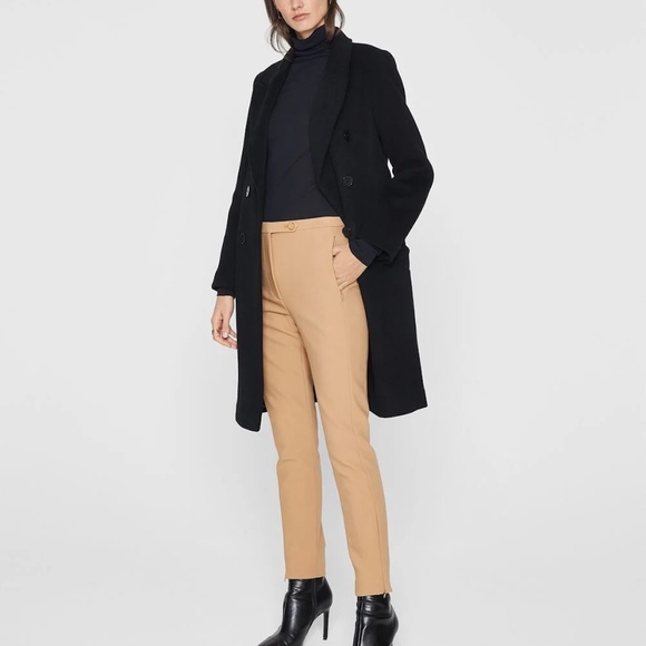 Tab Front Skinny Pants - New With Tags - NEVER WORN - Camel